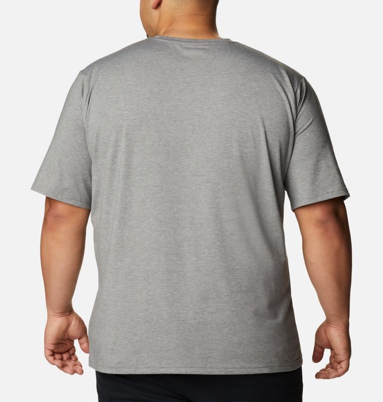 Men's Columbia Sun Trek Short Sleeve T Shirts Grey | Plus Size CA-R1C05